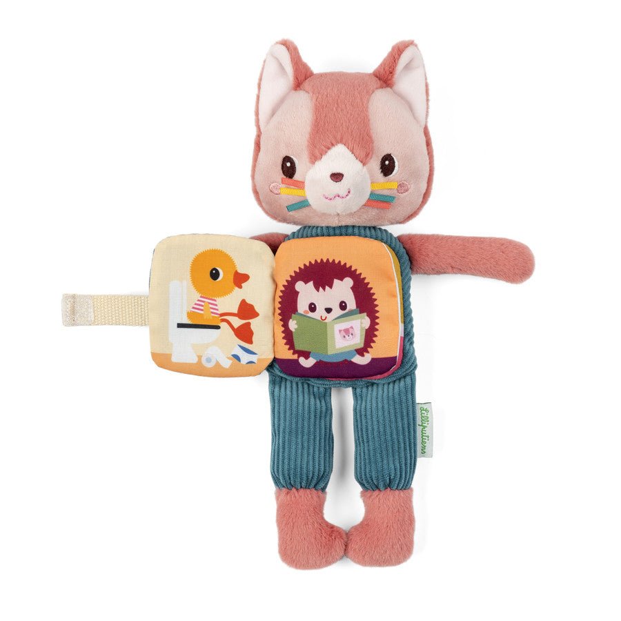 Leuchtendes Katze Jeanne Kuscheltier mit Stoffbuch - Little Baby Pocket