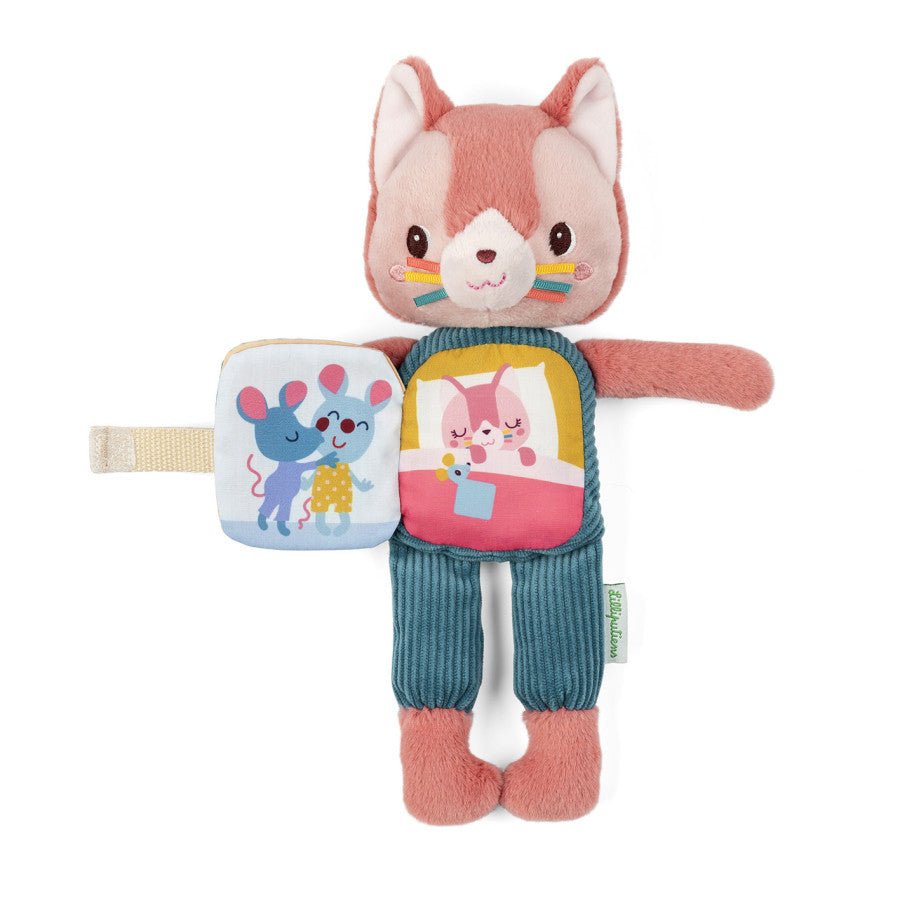 Leuchtendes Katze Jeanne Kuscheltier mit Stoffbuch - Little Baby Pocket