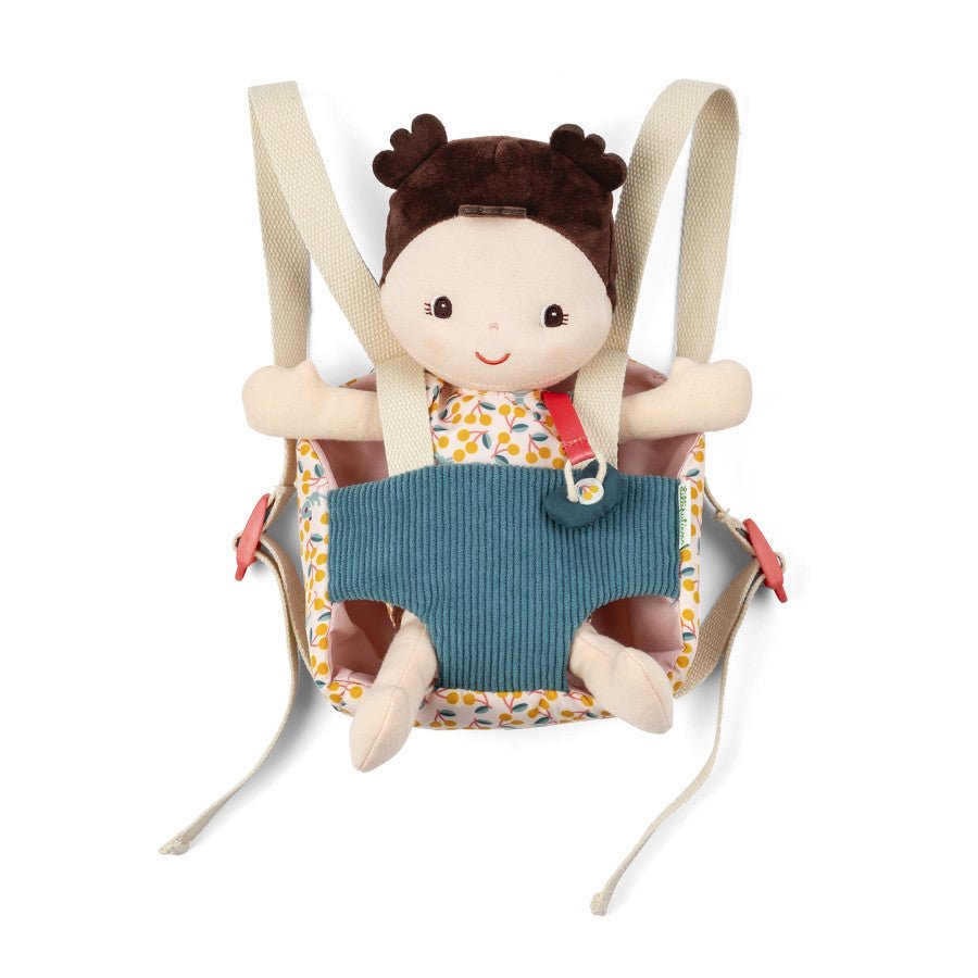 Lilliputiens Jeanne Stoffpuppe mit Babytrage – ab 18 Monaten - Little Baby Pocket