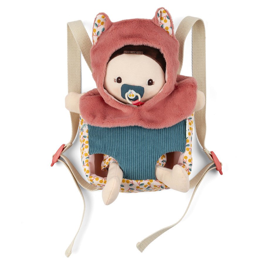 Lilliputiens Jeanne Stoffpuppe mit Babytrage – ab 18 Monaten - Little Baby Pocket