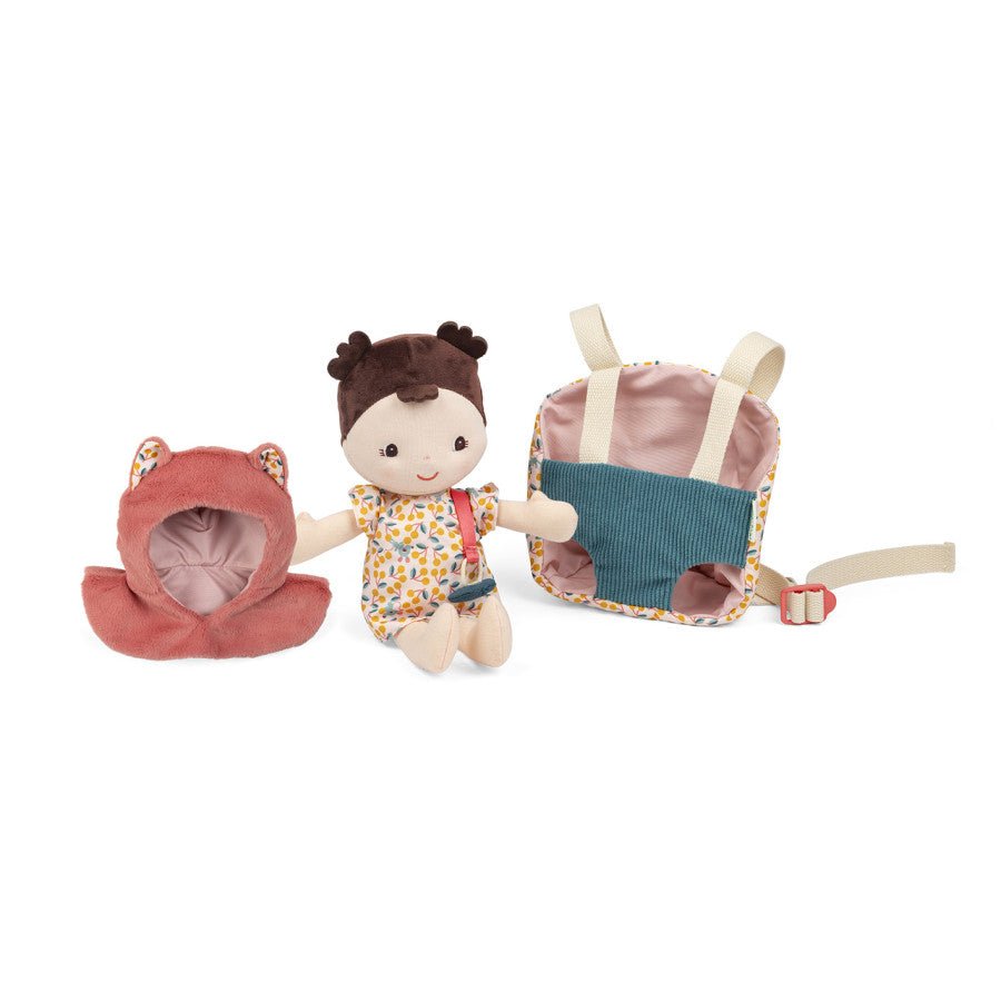 Lilliputiens Jeanne Stoffpuppe mit Babytrage – ab 18 Monaten - Little Baby Pocket