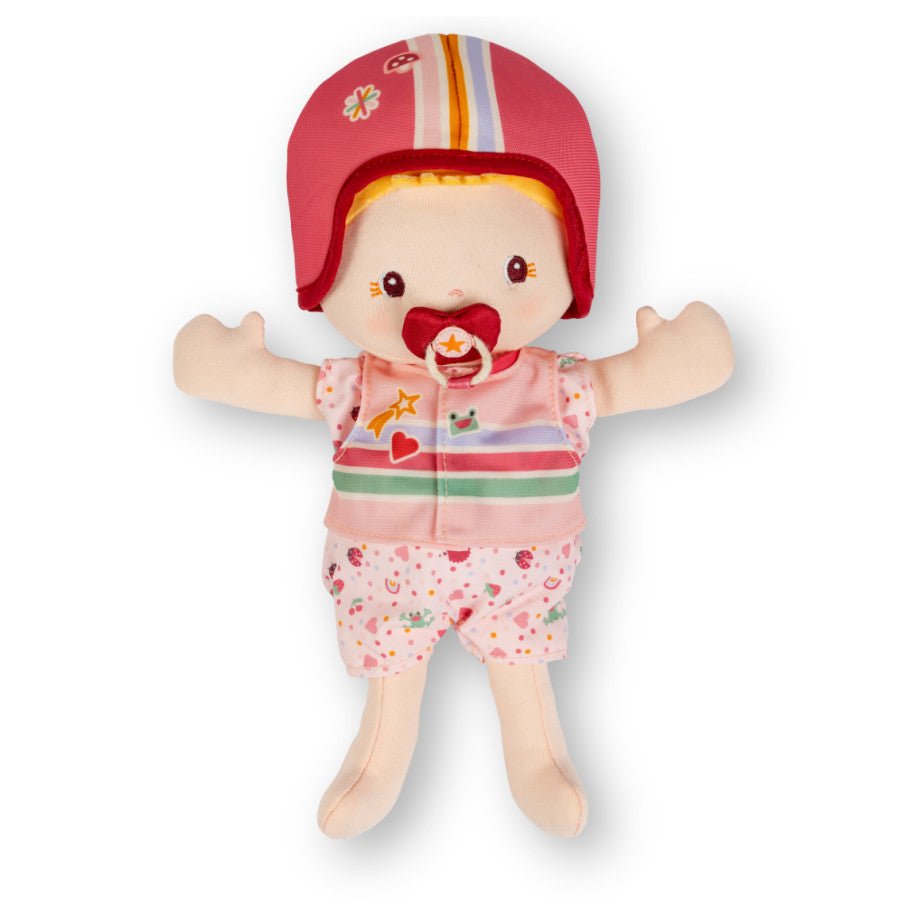 Lilliputiens Lena Stoffpuppe mit Fahrradsitz, Helm & Zubehör - Little Baby Pocket