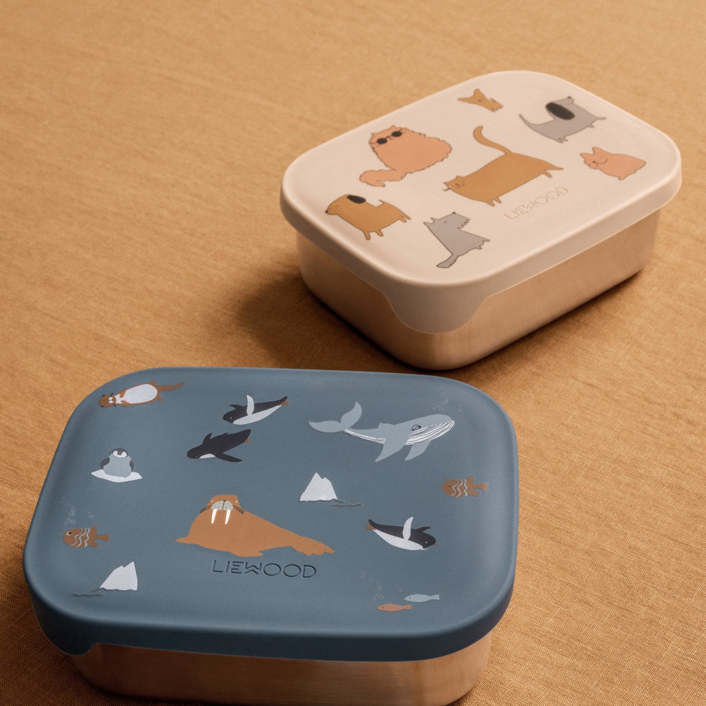 Liewood - Lunchbox Arthur "Cats and Dogs / Sandy"
