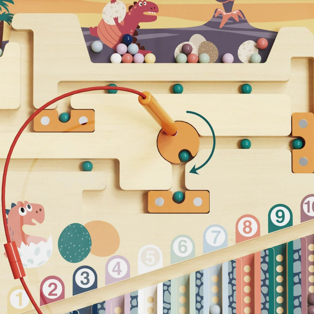 Magnetisches Labyrinthspiel aus Holz – Dino, Einhorn, Biene - Little Baby Pocket