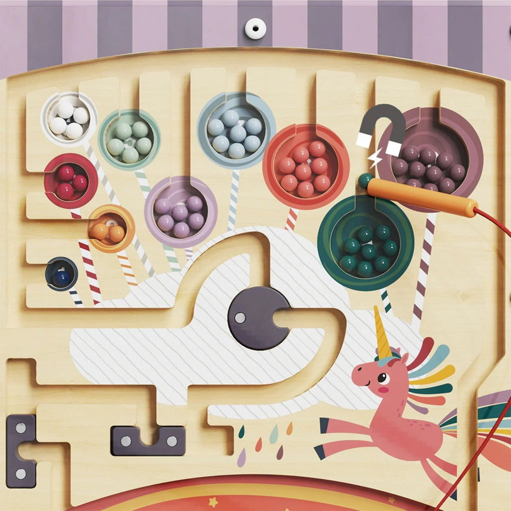 Magnetisches Labyrinthspiel aus Holz – Dino, Einhorn, Biene - Little Baby Pocket
