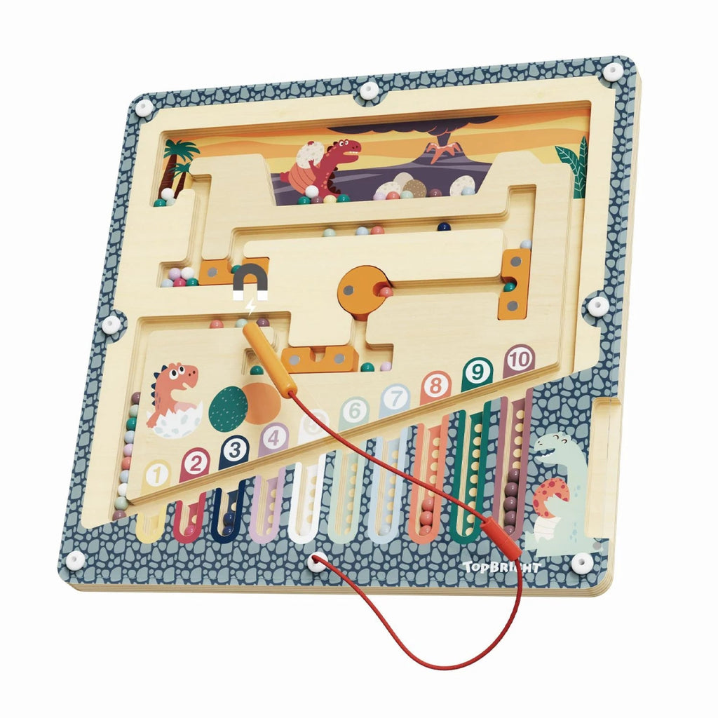 Magnetisches Labyrinthspiel aus Holz – Dino, Einhorn, Biene - Little Baby Pocket