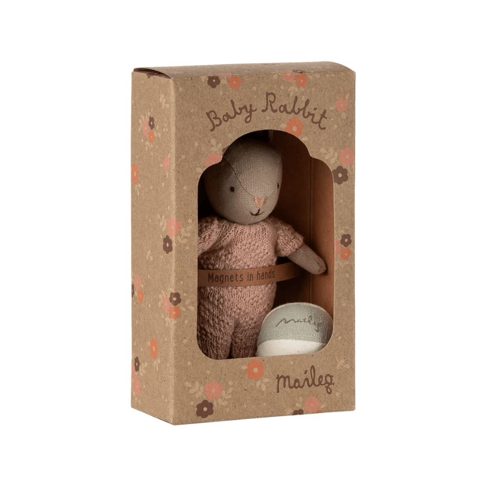 Maileg Kaninchen Set Rosa – Geschenkset mit Magnet - Hasen - Little Baby Pocket