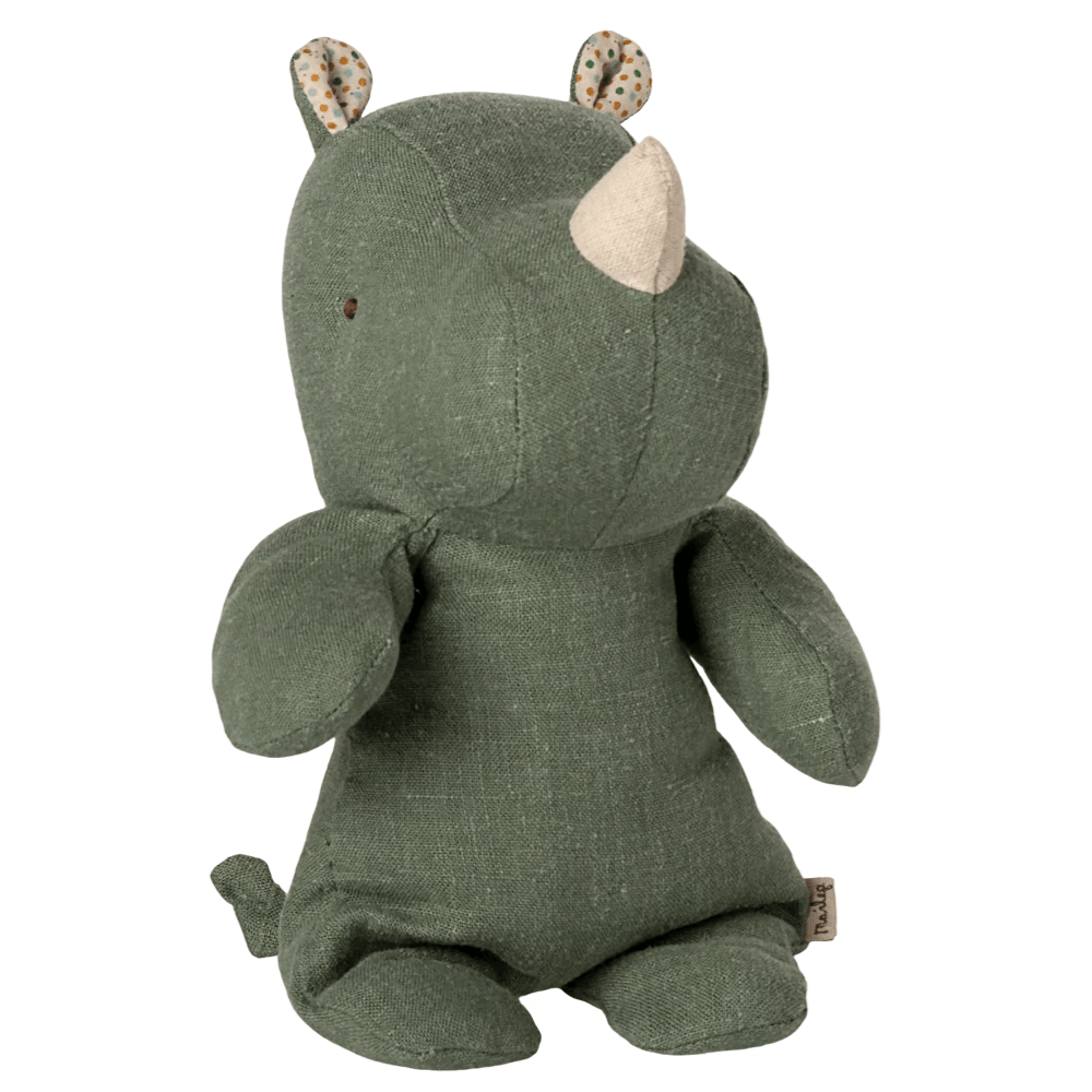 Maileg Safari Friends Nashorn Klein Salbei – Kuscheltier 22cm - Little Baby Pocket