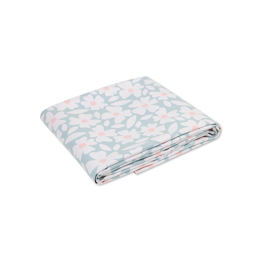 Swim Essentials - Mikrofaser Strandtuch "Green Flowers"