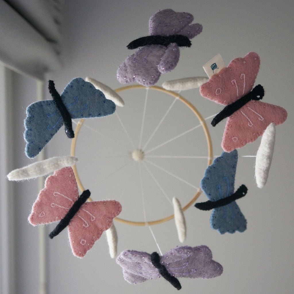 Mobile Butterfly with Beads - Little Baby Pocket
