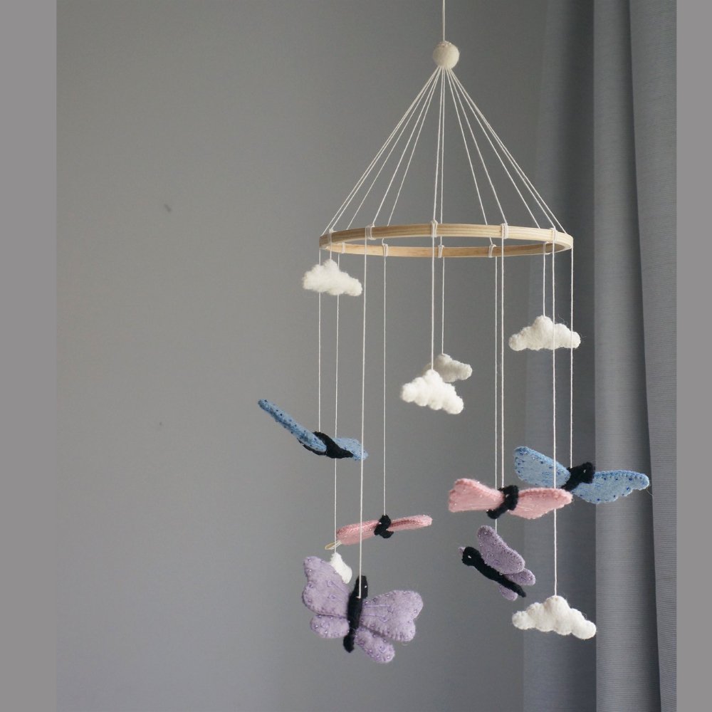 Mobile Butterfly with Beads - Little Baby Pocket