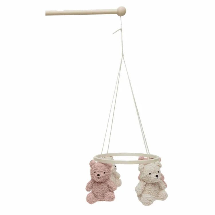 Mobile Teddy Bear - Wild Rose/Naturel - Little Baby Pocket