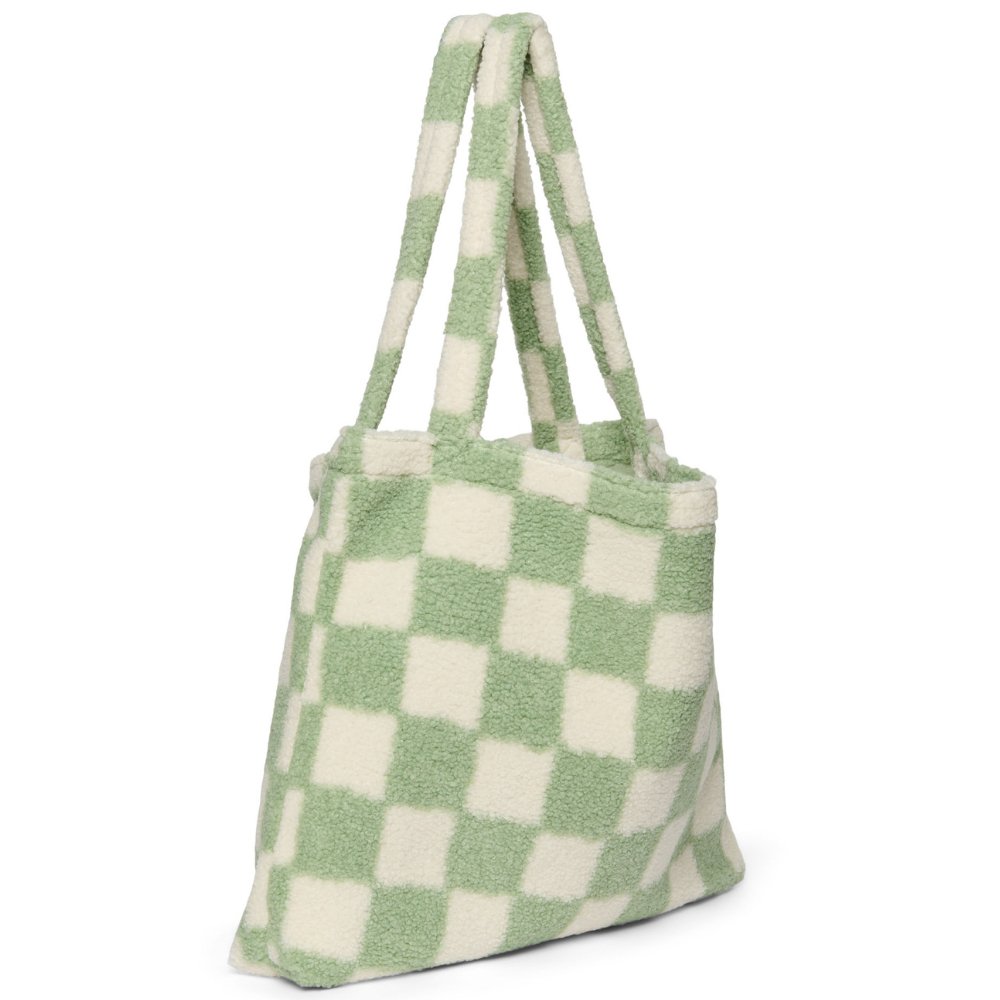 Mom Bag "Binibamba Pistachio Checked Teddy" LIMITED EDITION - Little Baby Pocket