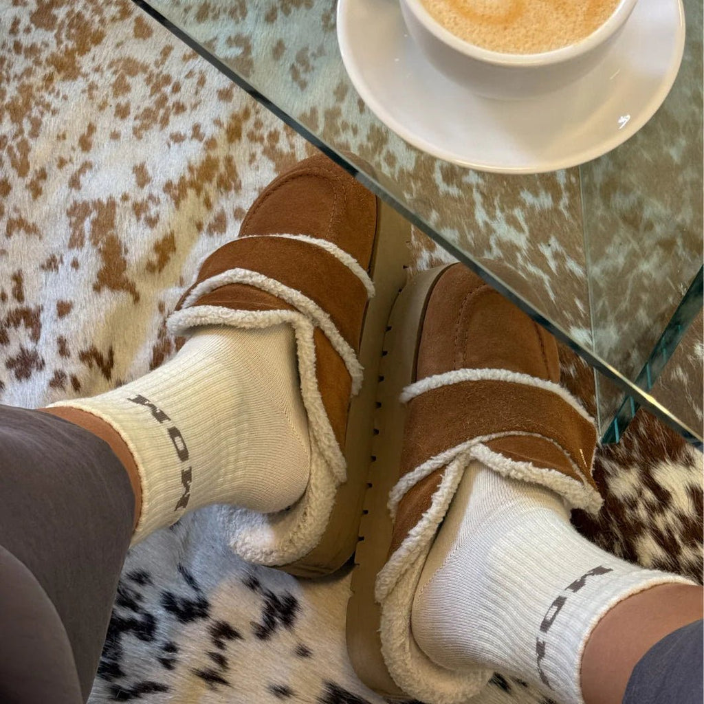 MOM College Wollsocken Taupe - Little Baby Pocket