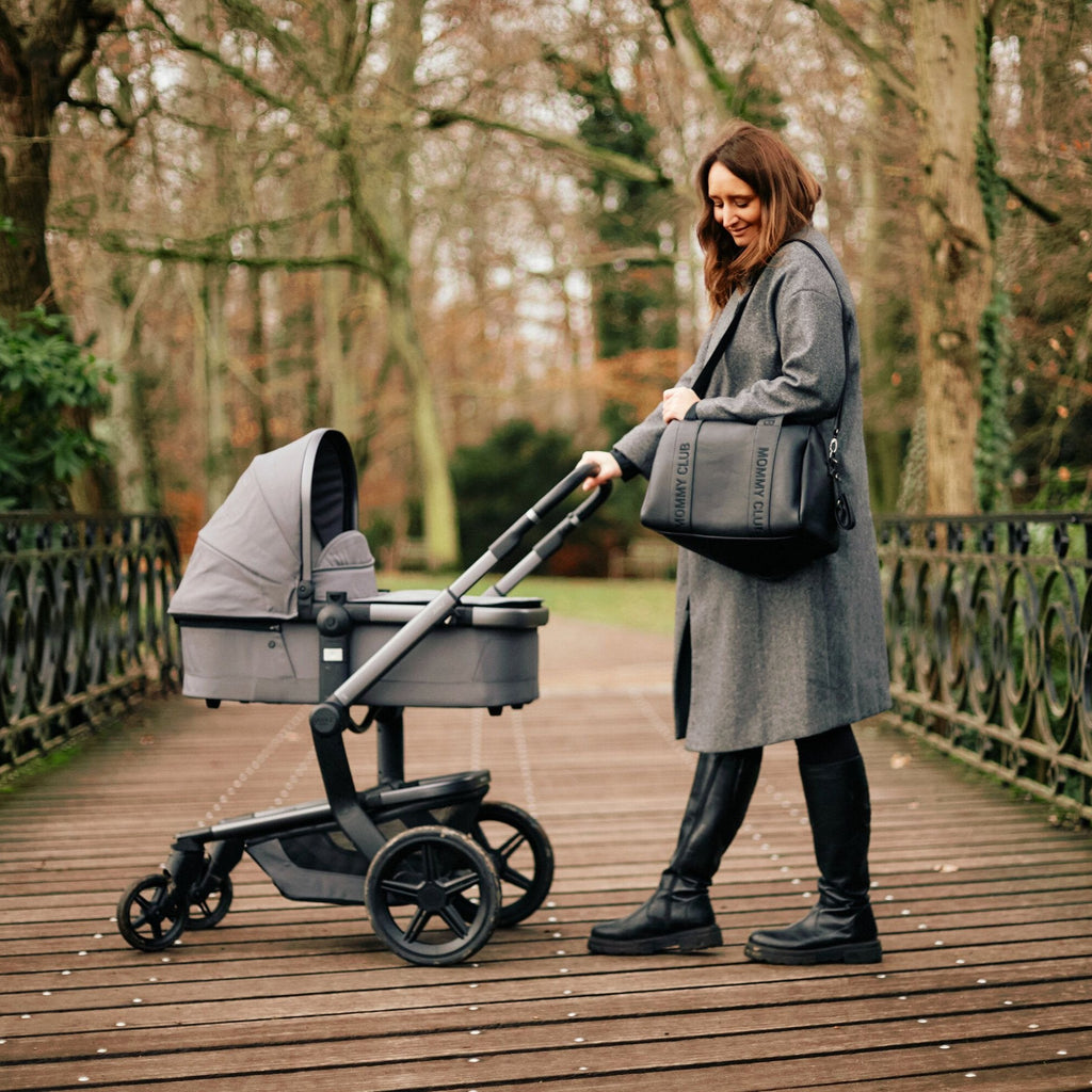 Mommy Club Wickeltasche "Simi Leder Black" - Little Baby Pocket