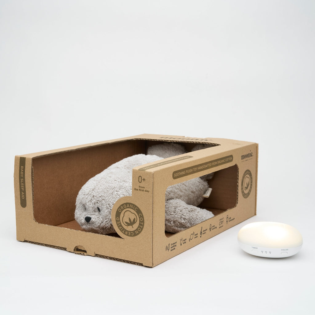 MOONIE Robbe - Einschlafhilfe mit Nachtlicht - Little Baby Pocket