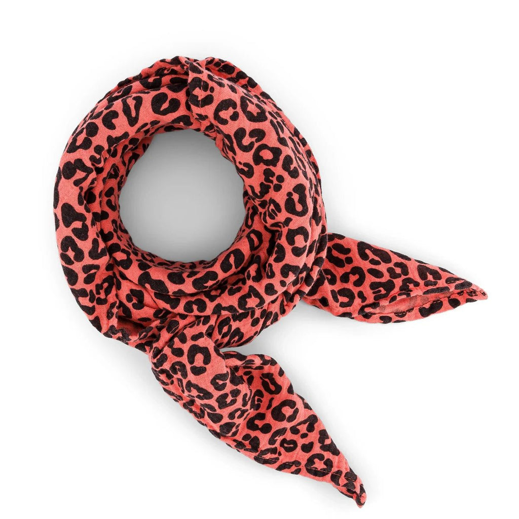 Mulltuch "Bianca Swaddle Leopard Graou Coral" - Little Baby Pocket