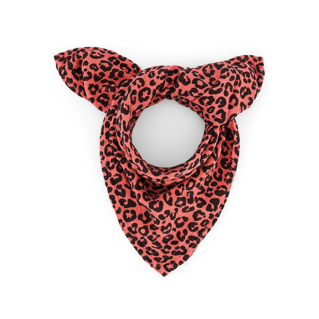 Mulltuch "Bianca Swaddle Leopard Graou Coral" - Little Baby Pocket