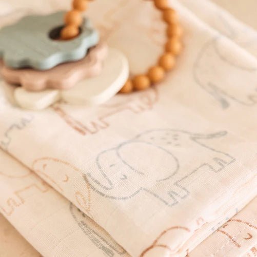 Jollein - Mulltücher "Elephant Tales" 3er Pack