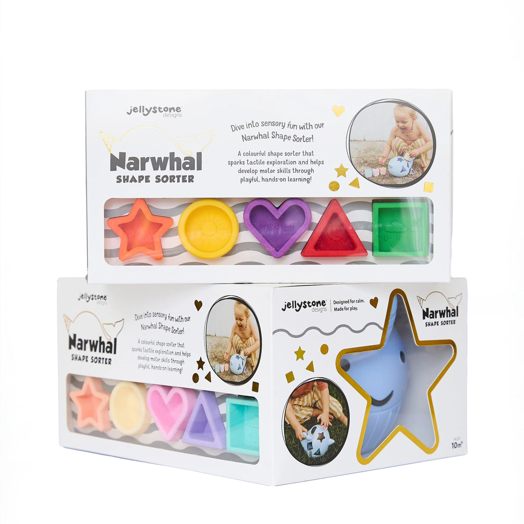 Jellystone - Narwhal Shape Sorter Bright