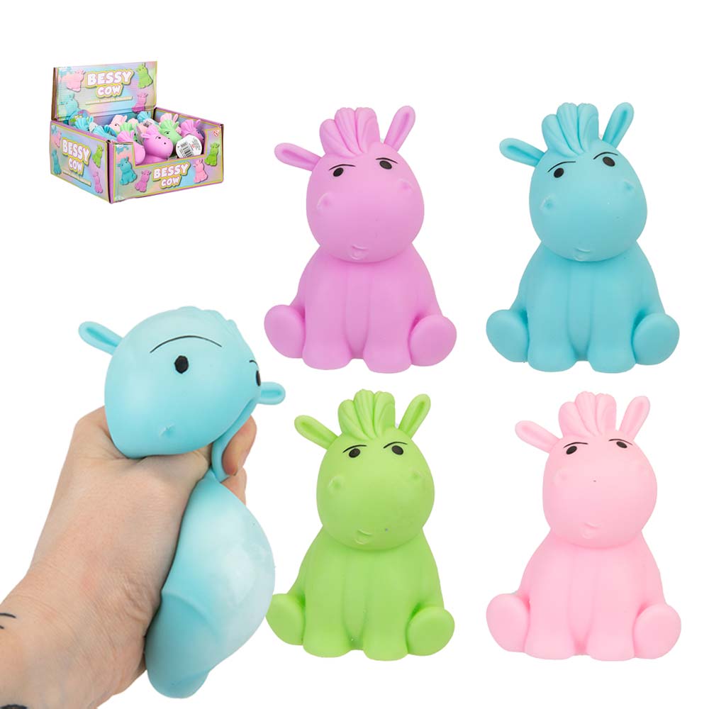 Pastel Squishy Kuh – Weiche Knautschfigur, 10 cm - Little Baby Pocket