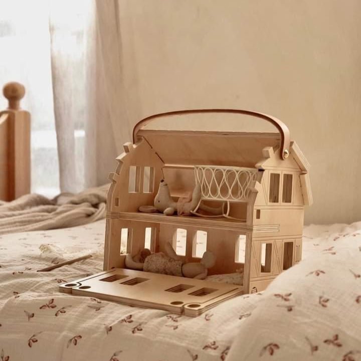 Puppenhaus aus Holz 4 in 1 - Little Baby Pocket