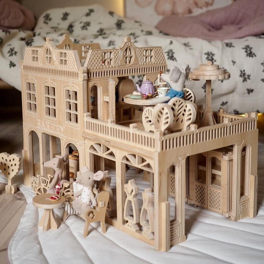 Puppenhaus aus Holz Bakery - Little Baby Pocket