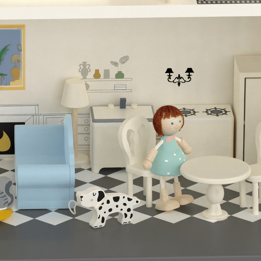 Puppenhaus Vintage - 3 Stockwerke - Little Baby Pocket