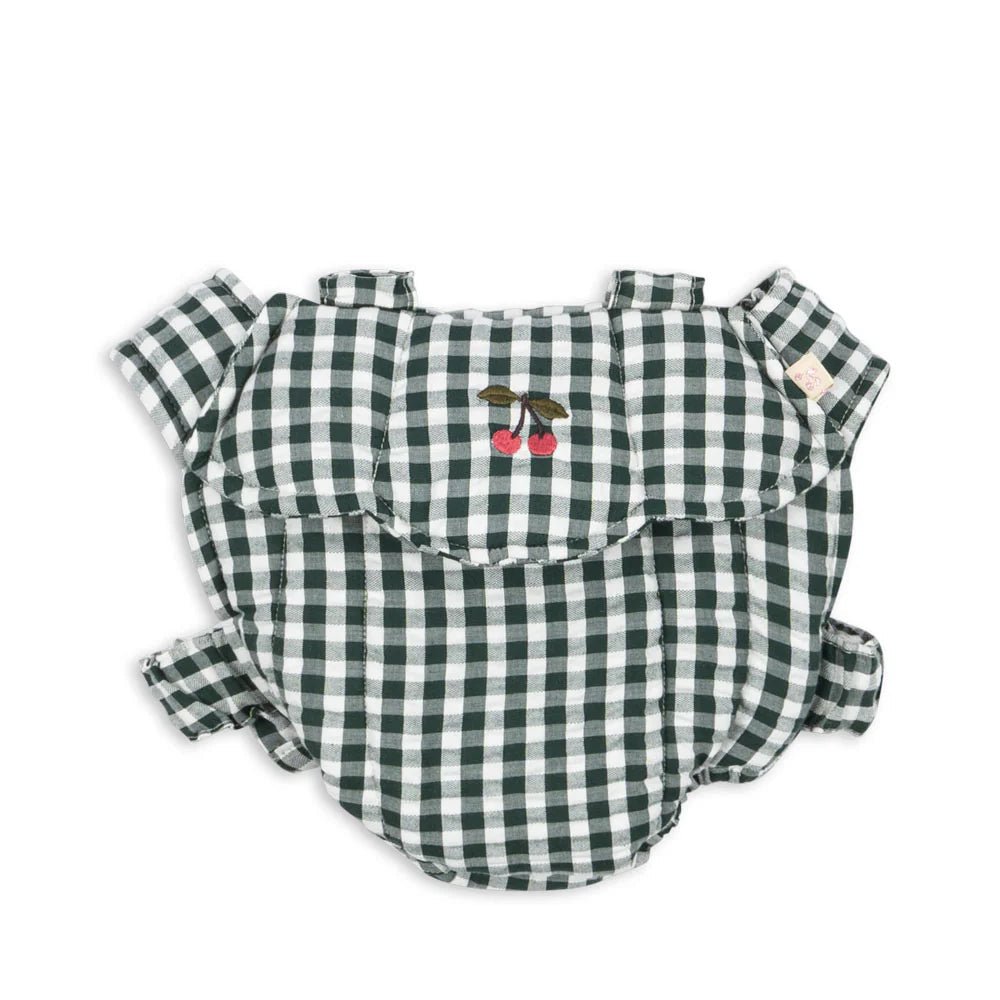 Puppentrage Green Check Konges Sløjd - Little Baby Pocket