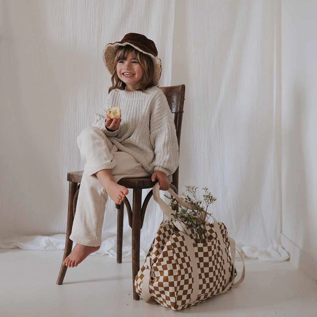 Rose in April - Reisetasche Raphael "Check Caramel"
