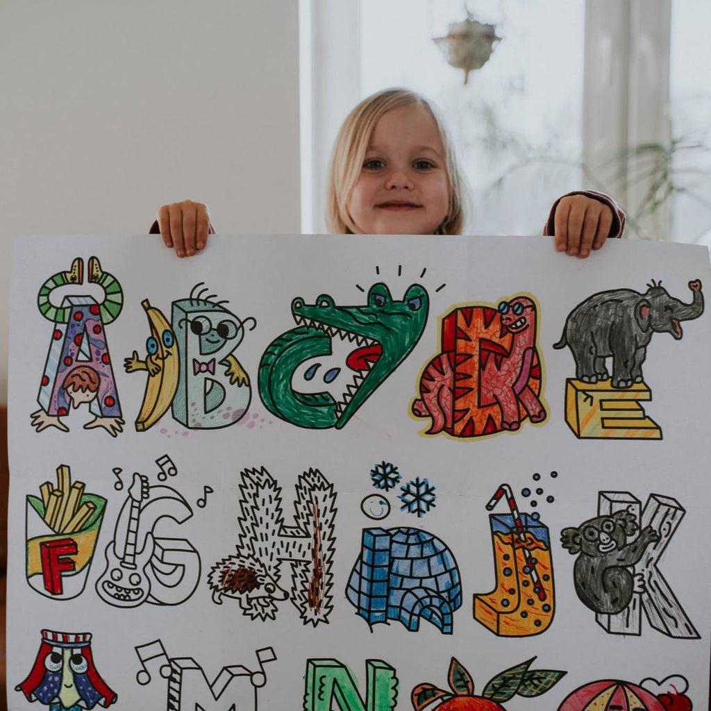 Riesenposter zum Ausmalen "ABC" - Little Baby Pocket