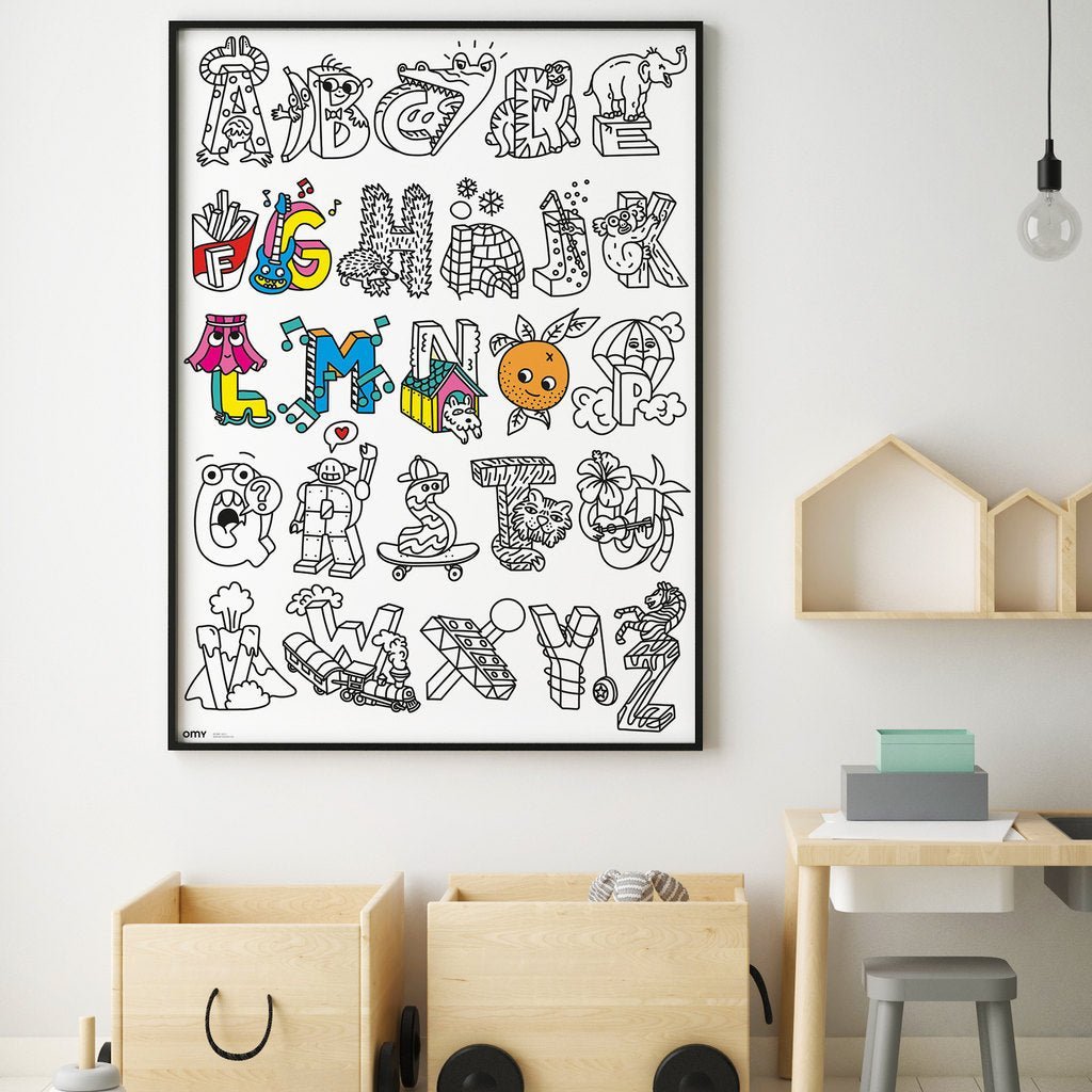 Riesenposter zum Ausmalen "ABC" - Little Baby Pocket