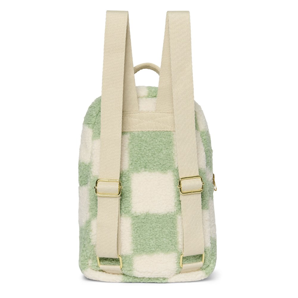 Rucksack "Mini Binibamba Pistachio Checked Teddy" LIMITED EDITION - Little Baby Pocket