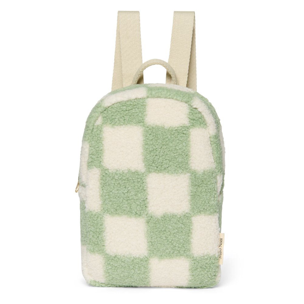 Rucksack "Mini Binibamba Pistachio Checked Teddy" LIMITED EDITION - Little Baby Pocket