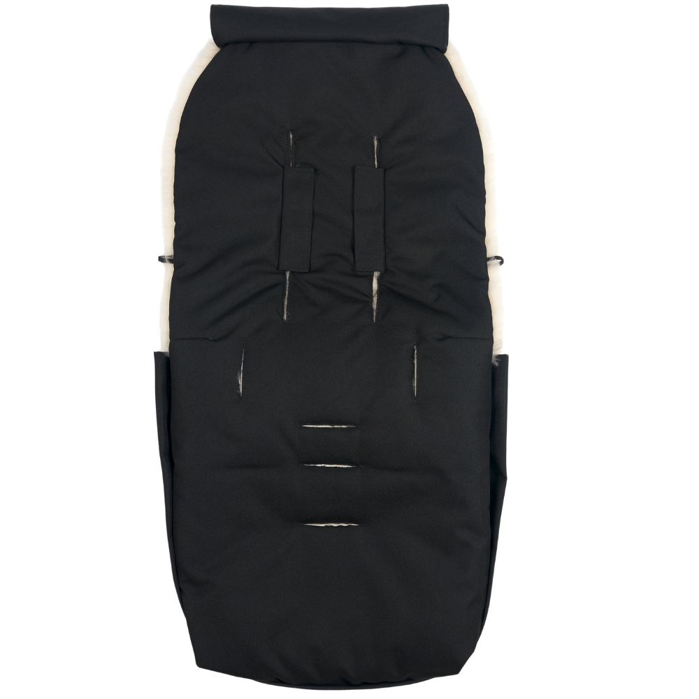 BINIBAMBA Schaffell Fußsack Puffmuff Noir - Little Baby Pocket