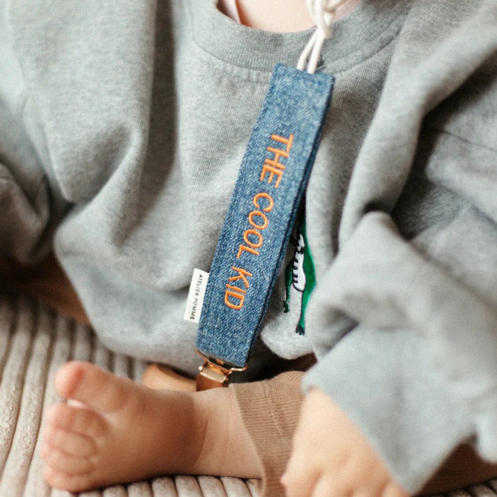 Atelier Pomme - Schnulleranhänger Denim