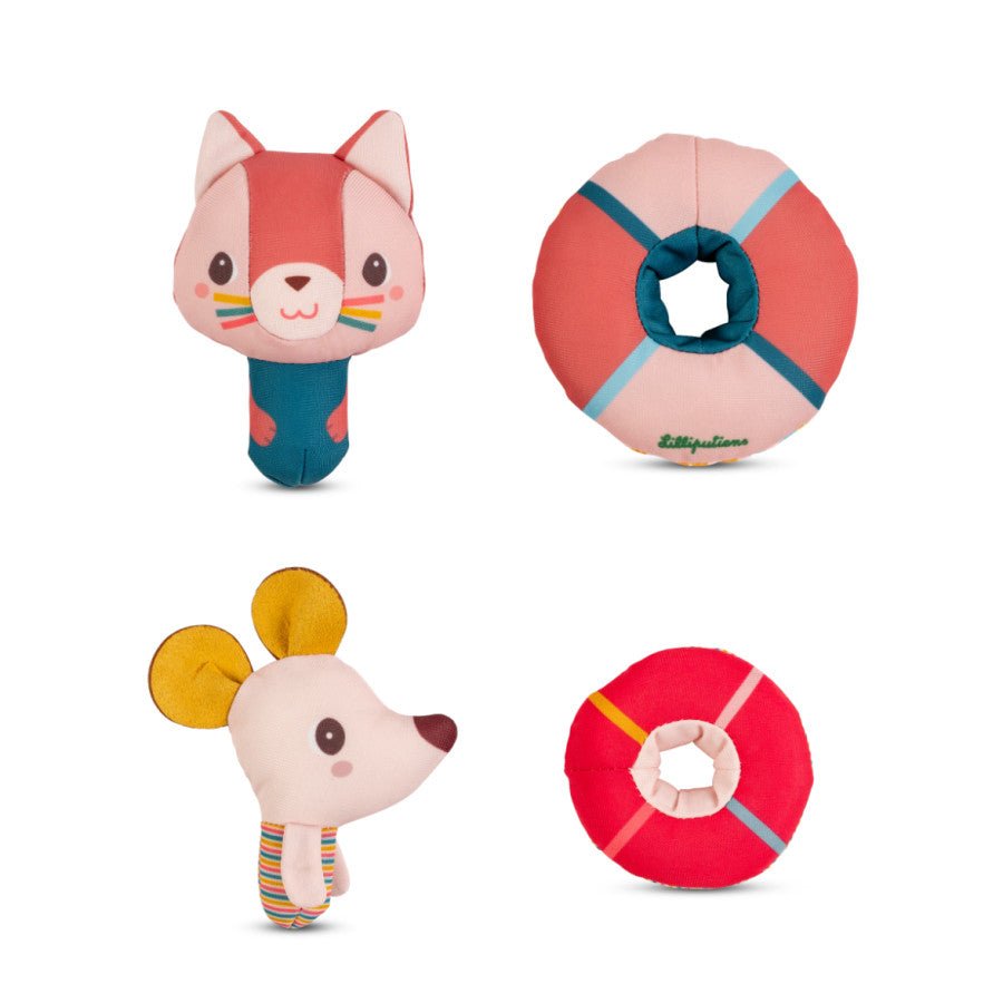 Schwimmendes Badespielzeug – Jeanne Katze & Maus mit Boje - Little Baby Pocket