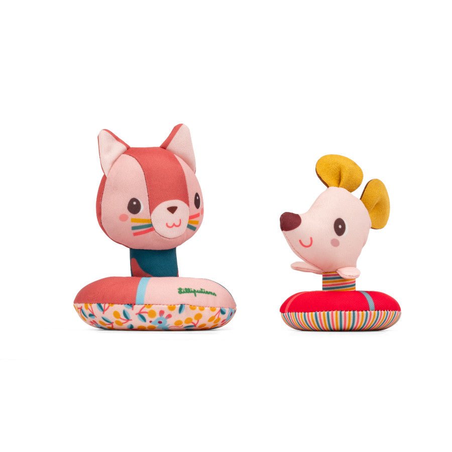 Schwimmendes Badespielzeug – Jeanne Katze & Maus mit Boje - Little Baby Pocket