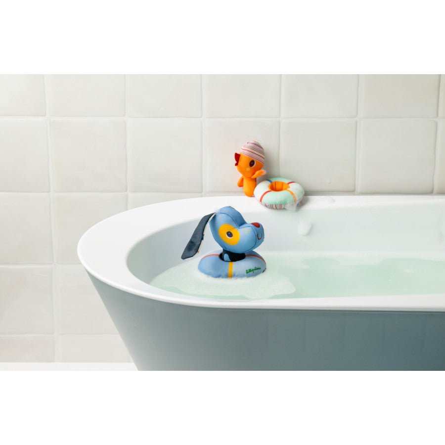 Schwimmendes Badespielzeug – Jules Hund & Ente mit Boje - Little Baby Pocket