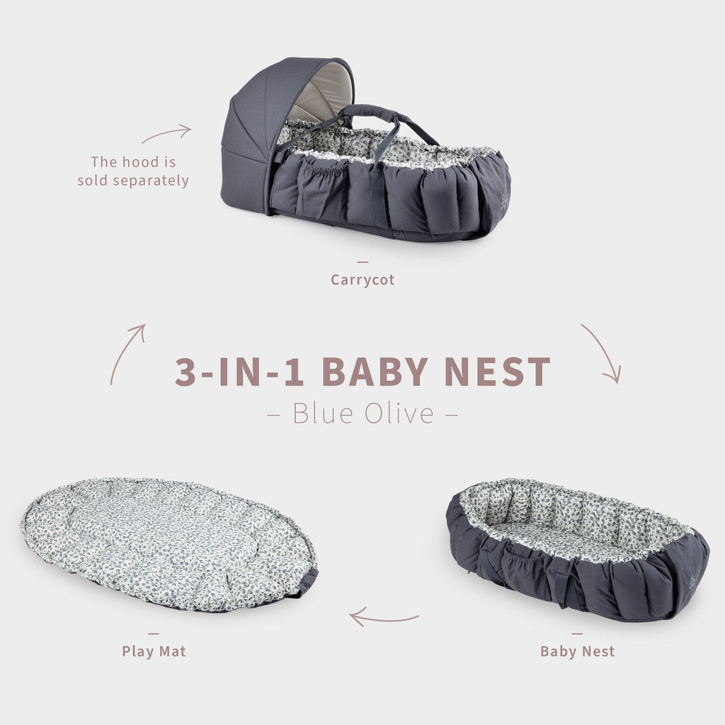 Sebra - Sebra 3 - in - 1 Baby Nestchen Blue Olive