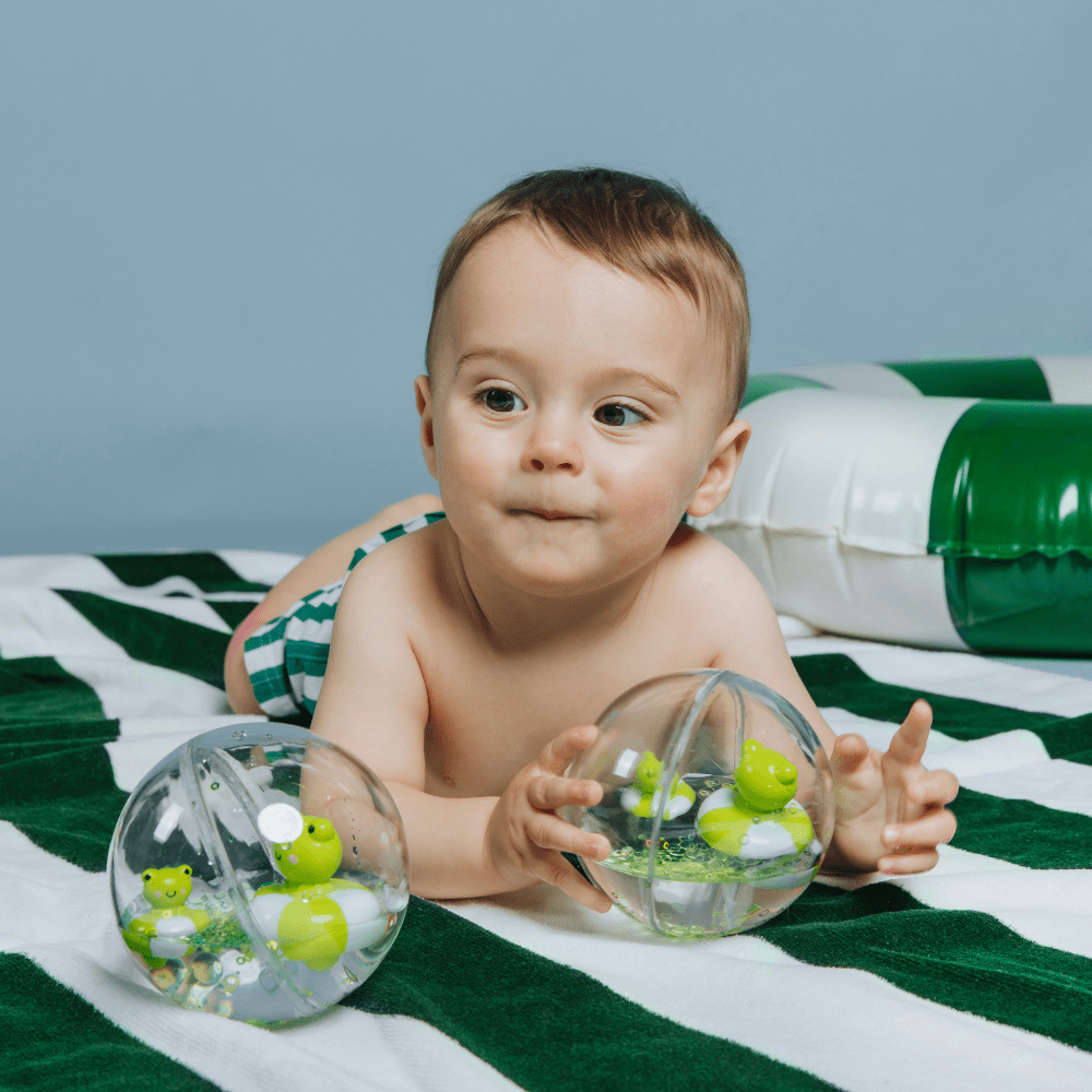 Sensorische Badewannenspielzeug Happy Bubbles Froggies - Little Baby Pocket