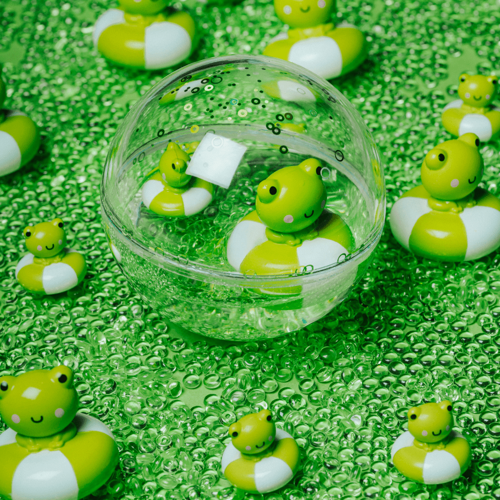 Sensorische Badewannenspielzeug Happy Bubbles Froggies - Little Baby Pocket