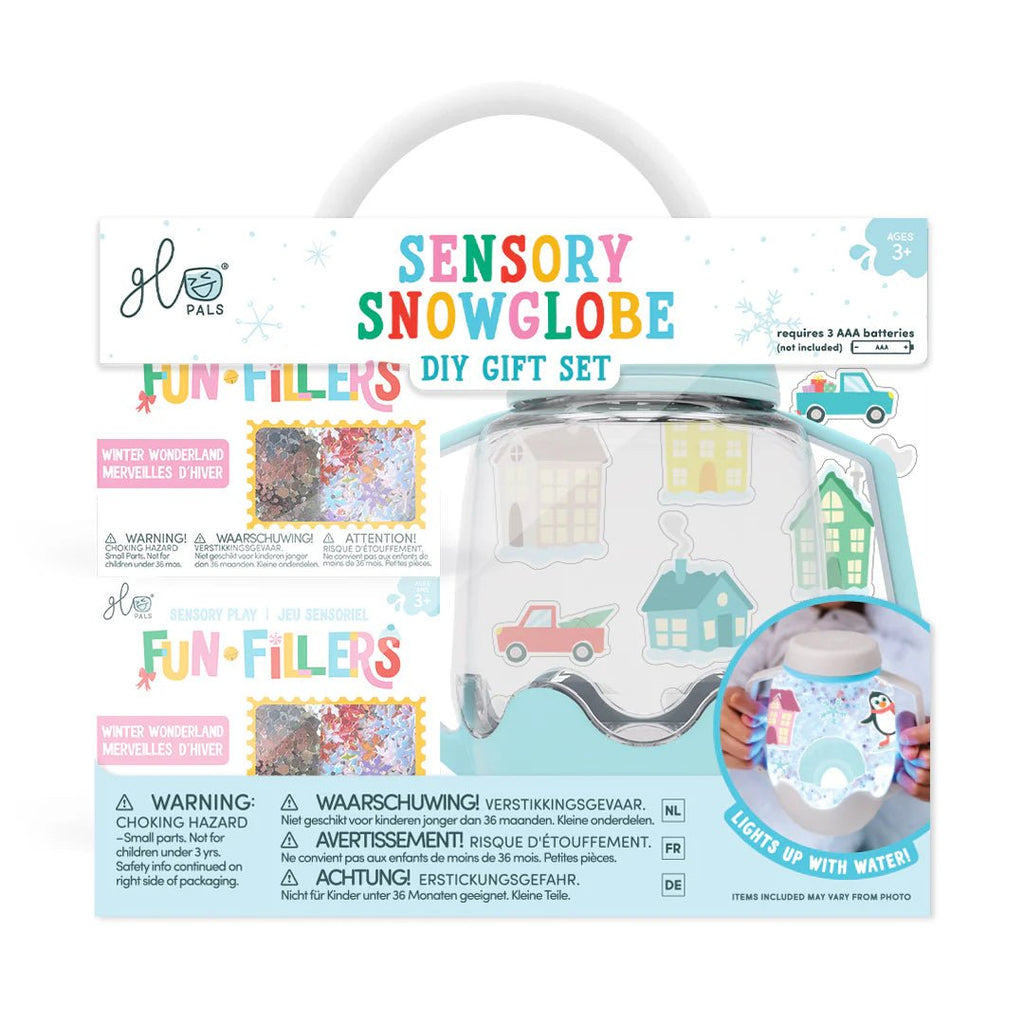 Sensorisches Spielzeug Winter DIY - Set – Leuchtendes Spielgefäß - Little Baby Pocket