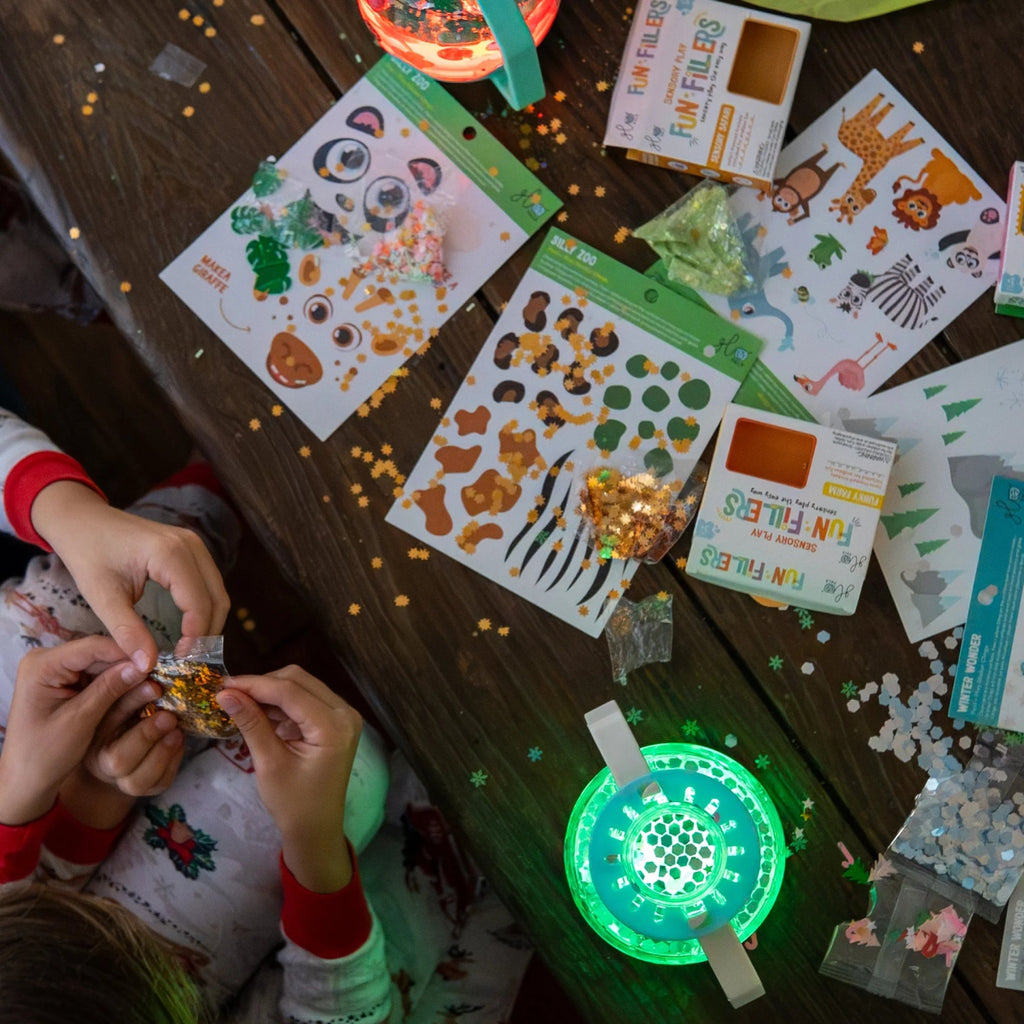 Sensorisches Spielzeug Zoo DIY - Set – Leuchtendes Spielgefäß - Little Baby Pocket