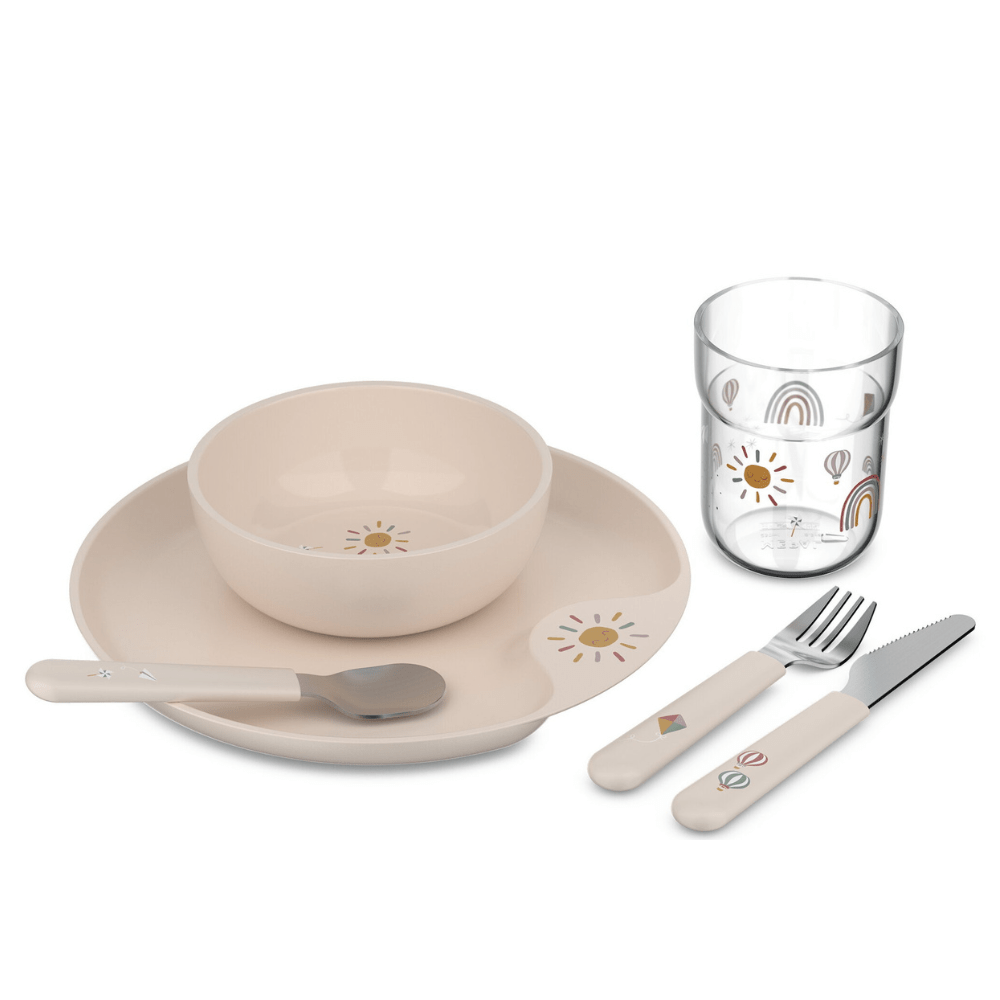 Mepal - Set Kindergeschirr Mepal Mio 6 - teilig - Sunshine & Rainbow