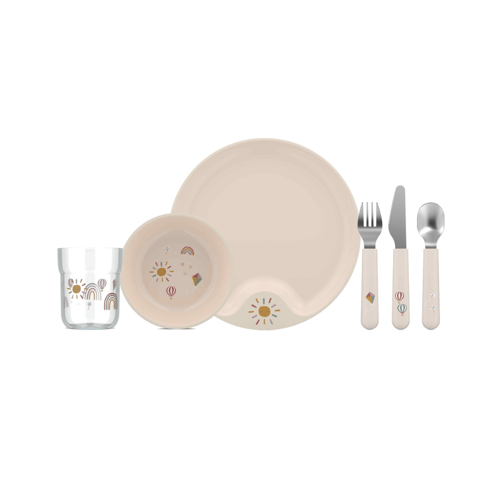 Mepal - Set Kindergeschirr Mepal Mio 6 - teilig - Sunshine & Rainbow