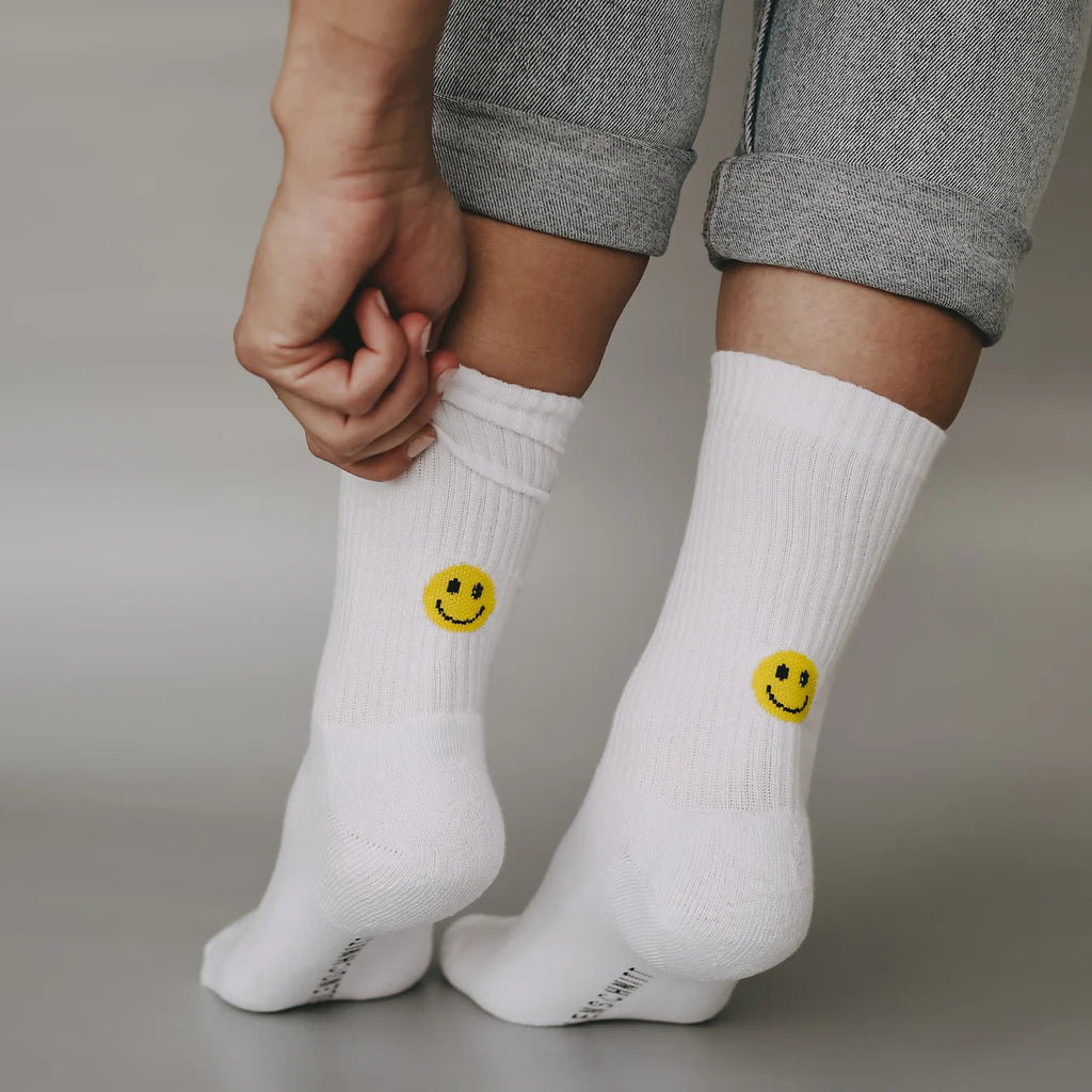 Eulenschnitt - Socken Smiley