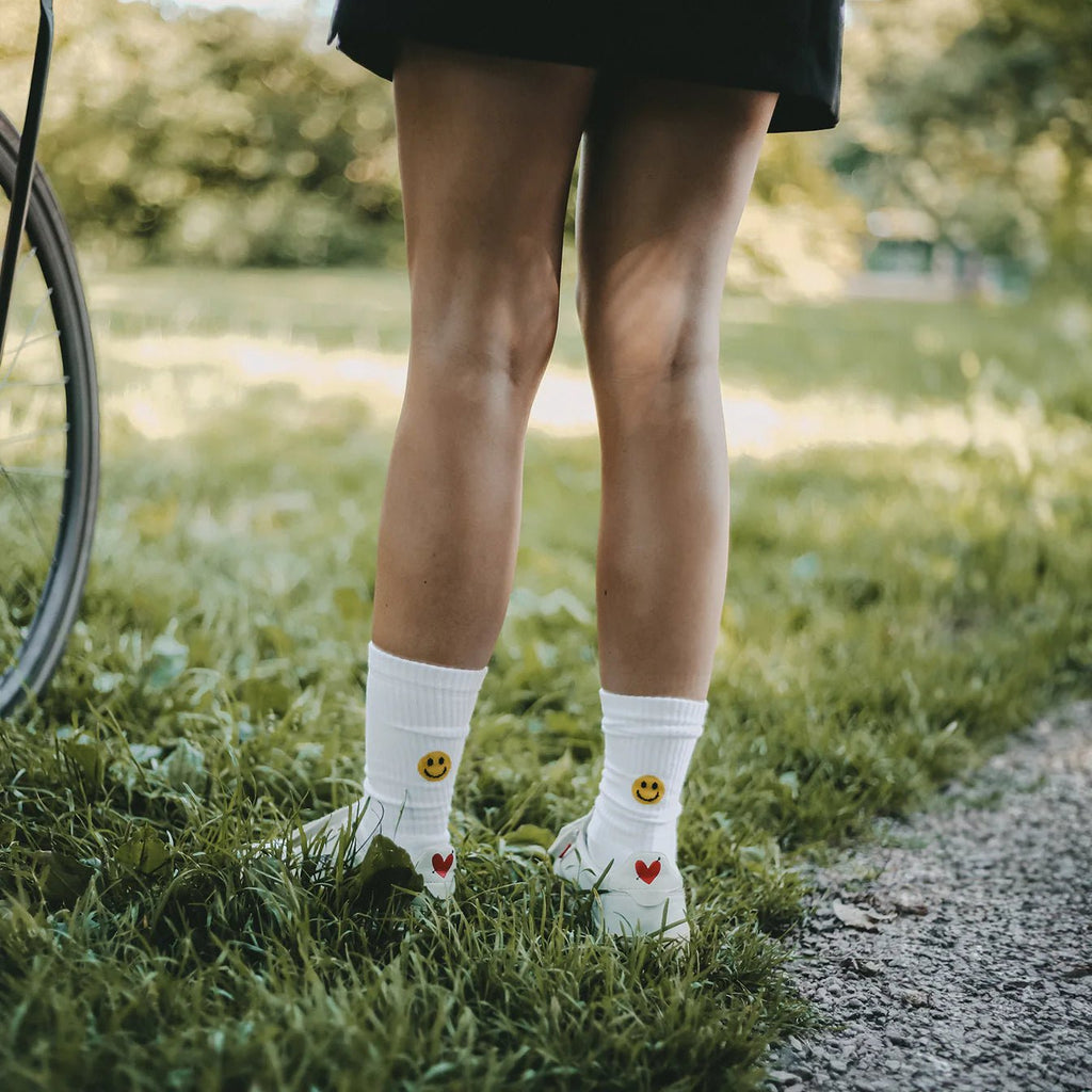 Eulenschnitt - Socken Smiley