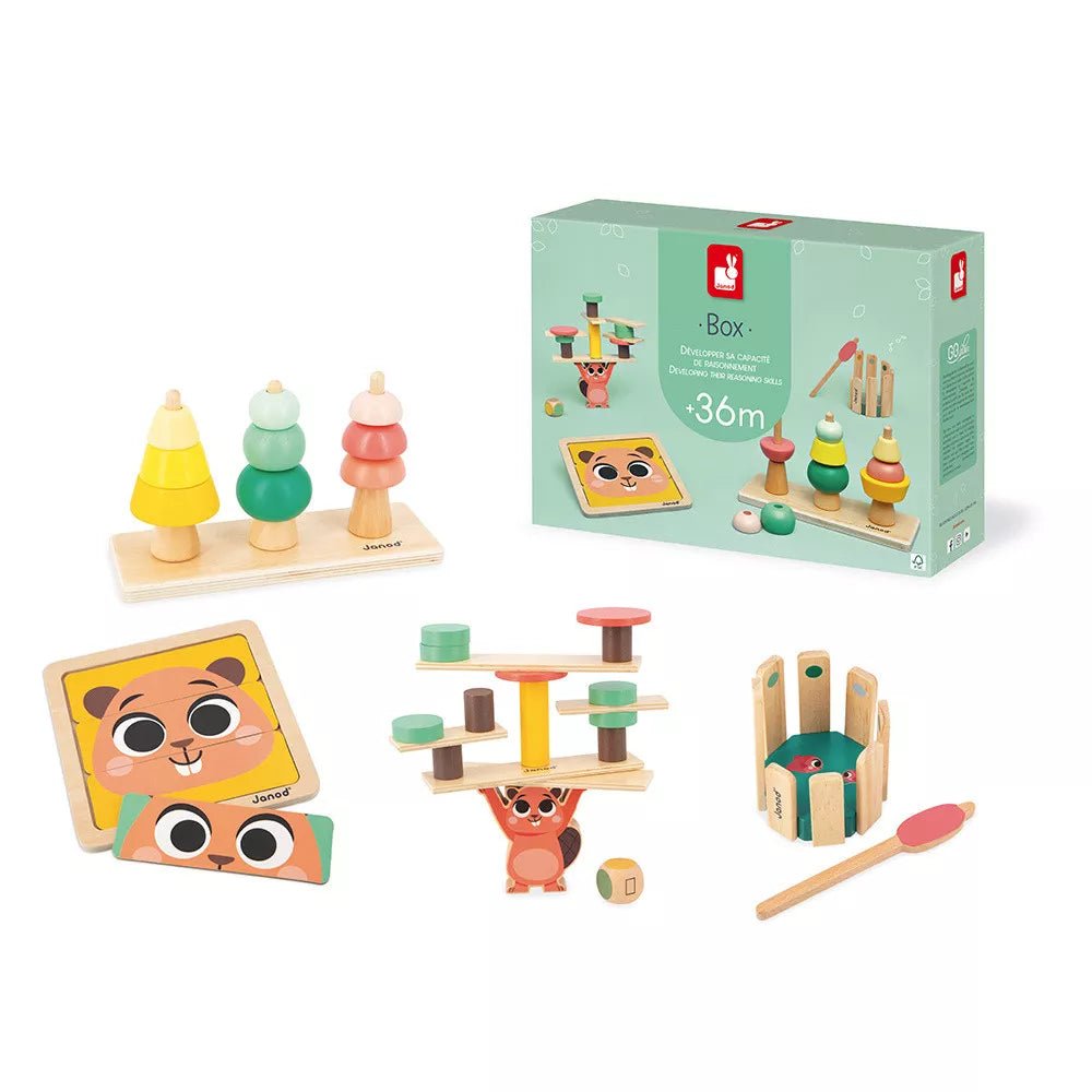 spielbox aufbewahrung Janod Spielbox – Vielseitige Lernspielbox für Kinder ab 3 – Little Baby Pocket