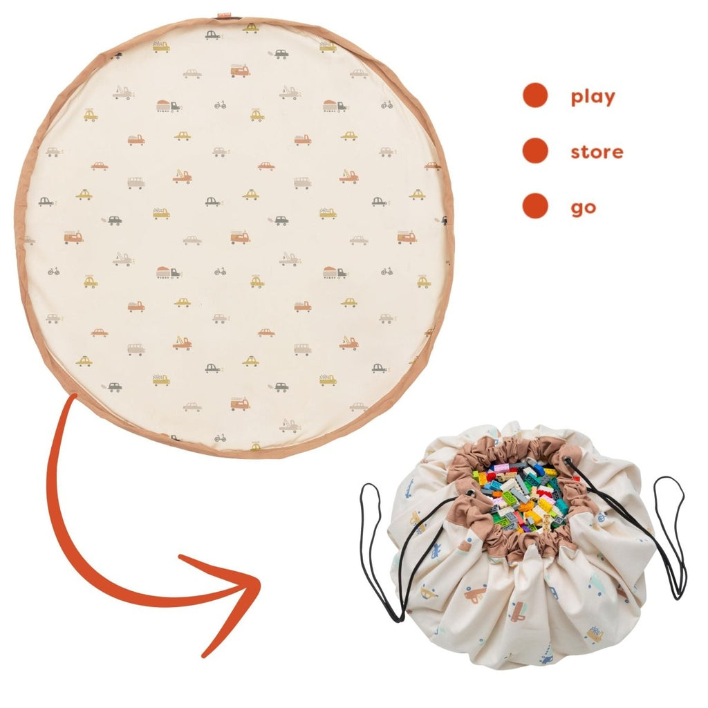 Spielmatte/Spielzeugsack Bag Big Cars – 2 - in - 1 Organizer - Little Baby Pocket